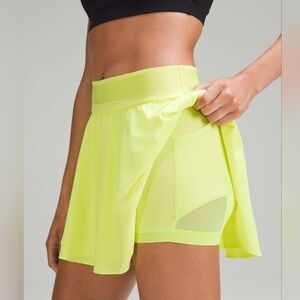 lululemon Court Rival Skirt (Normal/"Short" Length) Size 2 Electric Lemon